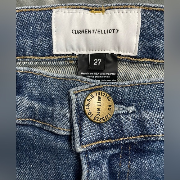 CURRENT/ELLIOTT The Super High Waist Stiletto Jean in Harvey Destroy Sz. 27 - Picture 6 of 8